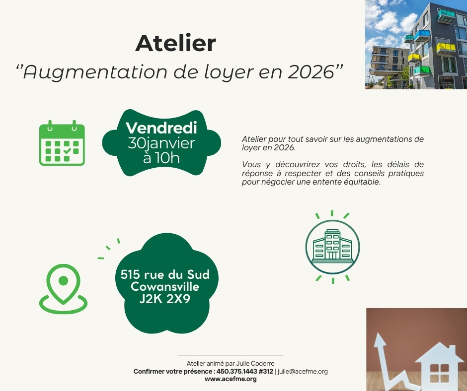 Atelier ‘’Augmentation de loyer’’ (Publication Facebook)